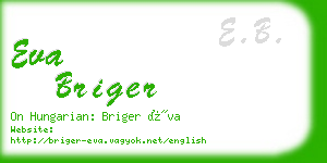 eva briger business card